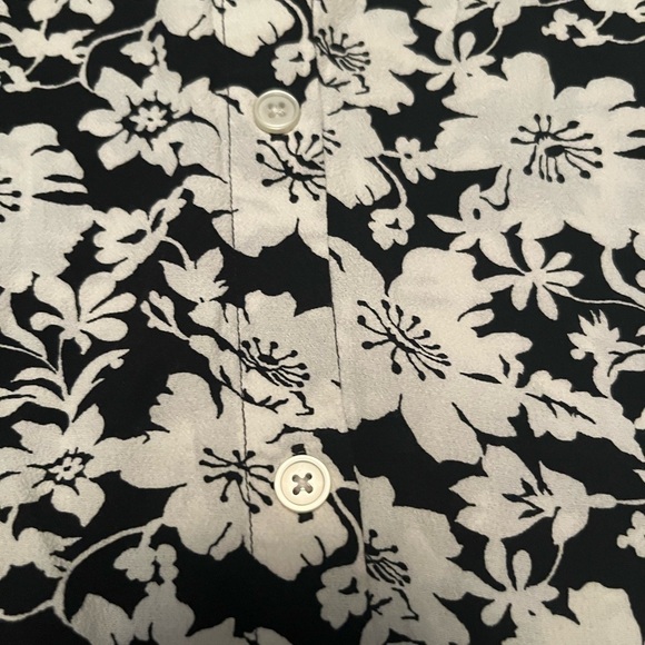 Loft Blue/white Floral Tunic Pattern Shirt - Picture 9 of 10